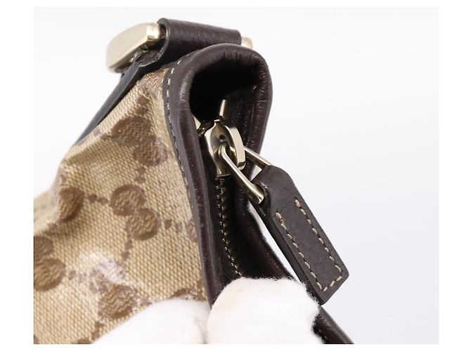 Borsa a tracolla GUCCI GG Crystal Abbey Coated Canvas Outlet 268642 Auth 204734V Marrone D'oro - vista 18