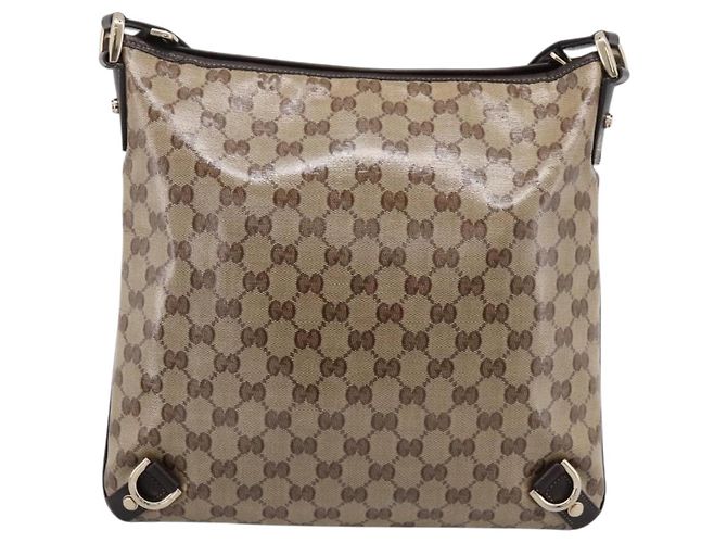 Borsa a tracolla GUCCI GG Crystal Abbey Coated Canvas Outlet 268642 Auth 204734V Marrone D'oro - vista 2