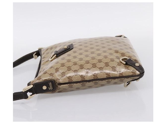 Borsa a tracolla GUCCI GG Crystal Abbey Coated Canvas Outlet 268642 Auth 204734V Marrone D'oro - vista 3