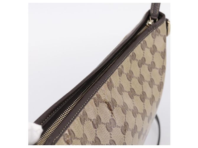 Borsa a tracolla GUCCI GG Crystal Abbey Coated Canvas Outlet 268642 Auth 204734V Marrone D'oro - vista 6