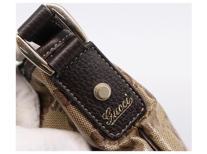 Borsa a tracolla GUCCI GG Crystal Abbey Coated Canvas Outlet 268642 Auth 204734V Marrone D'oro - vista 9