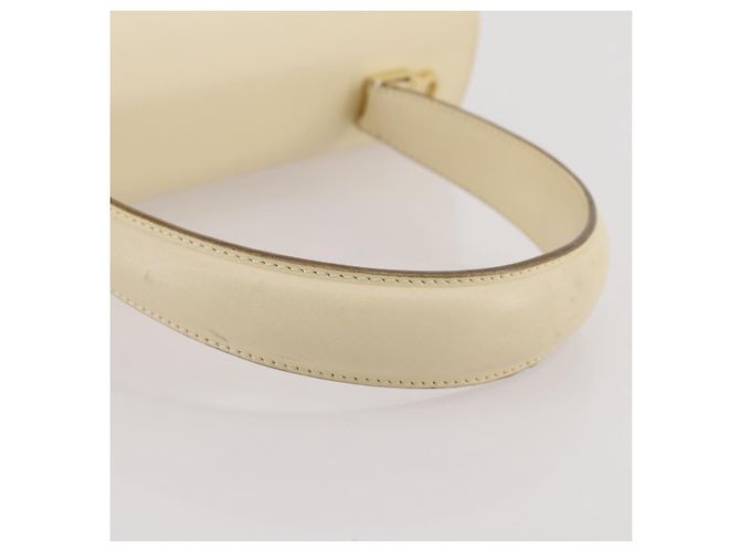 Borsa Salvatore Ferragamo Gancini in pelle bianca e oro Auth 205161 Bianco D'oro - vista 15