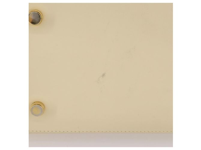 Borsa Salvatore Ferragamo Gancini in pelle bianca e oro Auth 205161 Bianco D'oro - vista 20