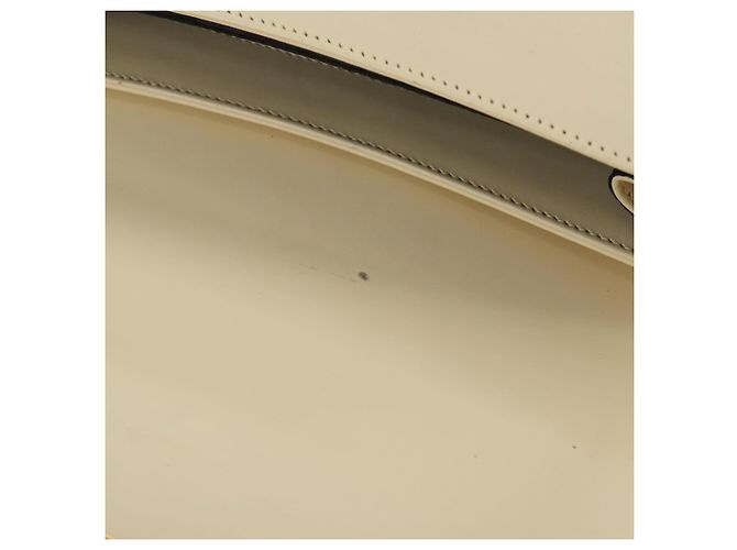 Borsa Salvatore Ferragamo Gancini in pelle bianca e oro Auth 205161 Bianco D'oro - vista 28