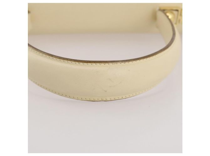 Borsa Salvatore Ferragamo Gancini in pelle bianca e oro Auth 205161 Bianco D'oro - vista 9