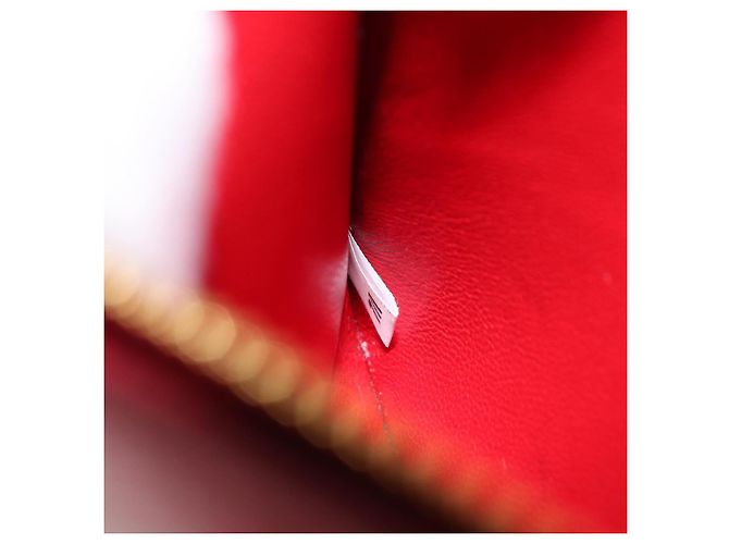 Saffiano Borsa a tracolla portafoglio con catena PRADA in pelle Safiano Rosso Oro Auth 204149V D'oro - vista 11