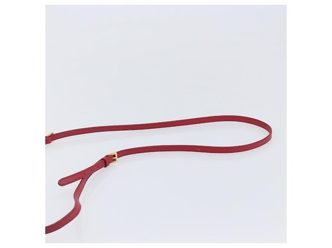 Saffiano Borsa a tracolla portafoglio con catena PRADA in pelle Safiano Rosso Oro Auth 204149V D'oro - vista 14
