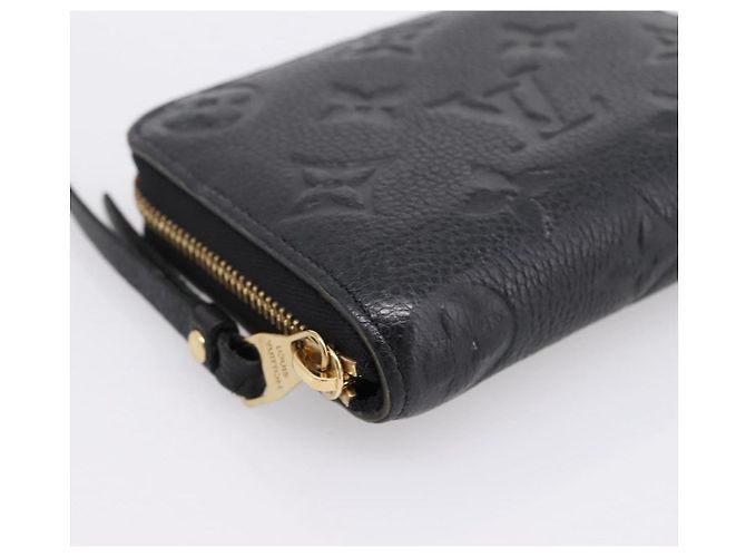 LOUIS VUITTON Monogram Empreinte Zippy Coin Purse Black M60574 LV Auth 204595V Negro - vista 14