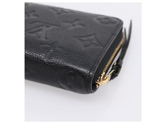 LOUIS VUITTON Monogram Empreinte Zippy Coin Purse Black M60574 LV Auth 204595V Negro - vista 15