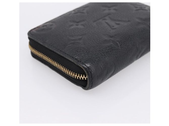 LOUIS VUITTON Monogram Empreinte Zippy Coin Purse Black M60574 LV Auth 204595V Negro - vista 16