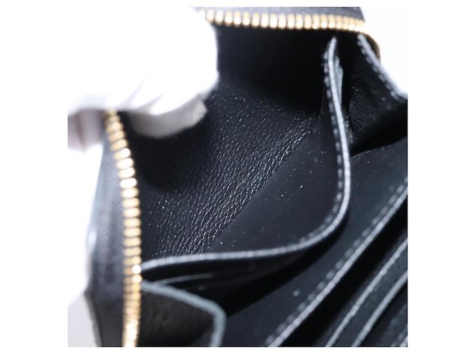 LOUIS VUITTON Monogram Empreinte Zippy Coin Purse Black M60574 LV Auth 204595V Negro - vista 17