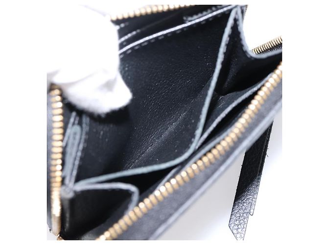 LOUIS VUITTON Monogram Empreinte Zippy Coin Purse Black M60574 LV Auth 204595V Negro - vista 18
