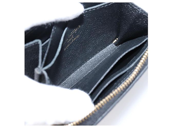 LOUIS VUITTON Monogram Empreinte Zippy Coin Purse Black M60574 LV Auth 204595V Negro - vista 19