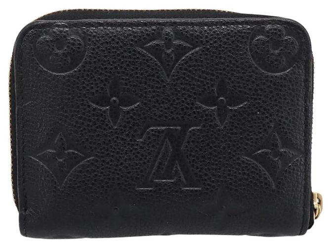 LOUIS VUITTON Monogram Empreinte Zippy Coin Purse Black M60574 LV Auth 204595V Negro - vista 2