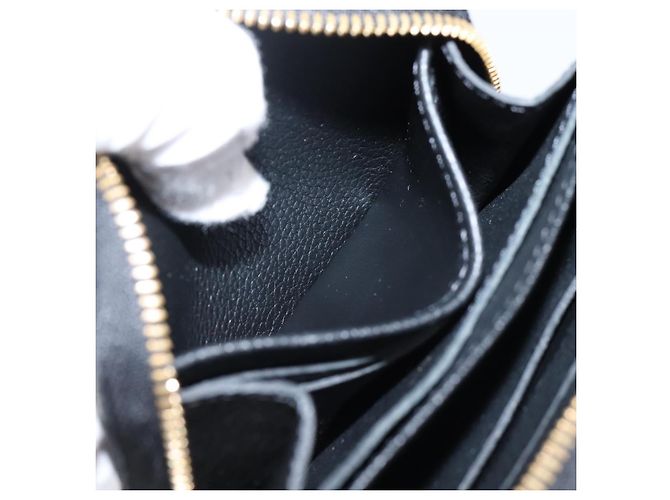 LOUIS VUITTON Monogram Empreinte Zippy Coin Purse Black M60574 LV Auth 204595V Negro - vista 20