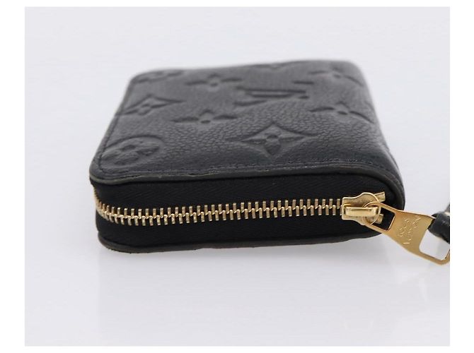 LOUIS VUITTON Monogram Empreinte Zippy Coin Purse Black M60574 LV Auth 204595V Negro - vista 3