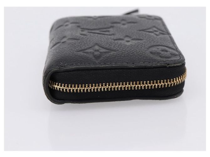 LOUIS VUITTON Monogram Empreinte Zippy Coin Purse Black M60574 LV Auth 204595V Negro - vista 4