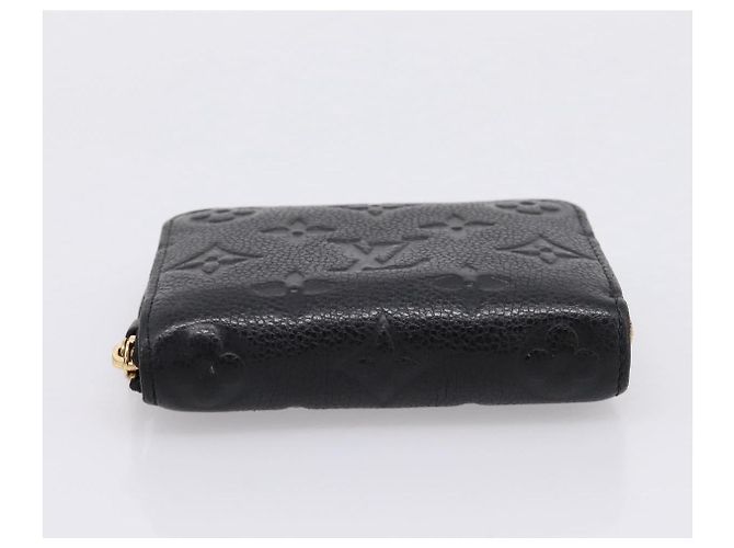 LOUIS VUITTON Monogram Empreinte Zippy Coin Purse Black M60574 LV Auth 204595V Negro - vista 6