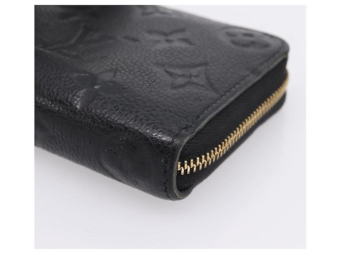 LOUIS VUITTON Monogram Empreinte Zippy Coin Purse Black M60574 LV Auth 204595V Negro - vista 7