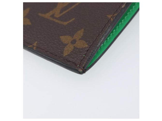 LOUIS VUITTON Monogram Macassar Coin Card Holder Green M82913 LV Auth 203665A Verde Monogramma - vista 15
