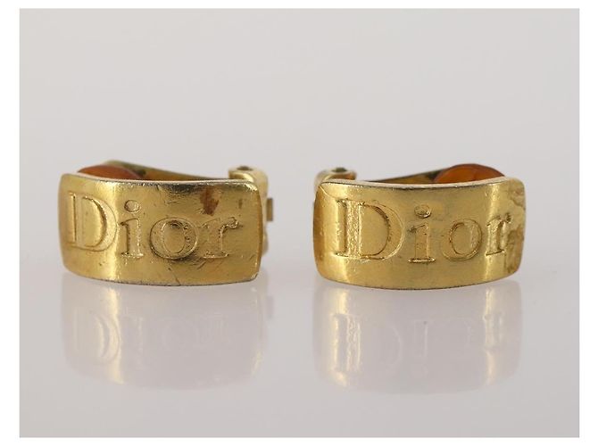 Christian Dior Cuffs Ohrringe Metall 3er Set Goldfarben Auth BA15051 - Ansicht 2