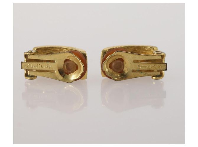 Christian Dior Cuffs Ohrringe Metall 3er Set Goldfarben Auth BA15051 - Ansicht 3