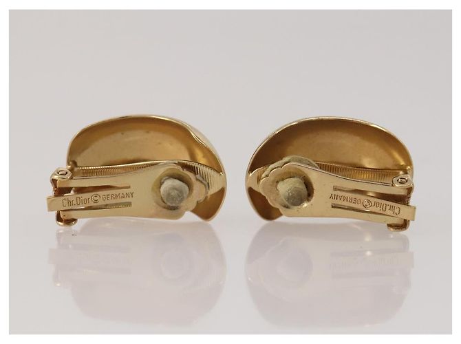 Christian Dior Cuffs Ohrringe Metall 3er Set Goldfarben Auth BA15051 - Ansicht 8