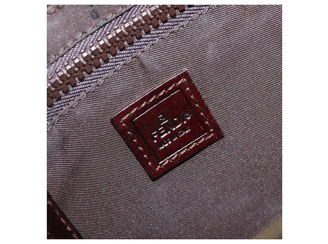 FENDI Zucca Canvas Handtasche Schwarz Braun Auth 204154 - Ansicht 10