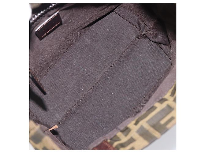 FENDI Zucca Canvas Handtasche Schwarz Braun Auth 204154 - Ansicht 11