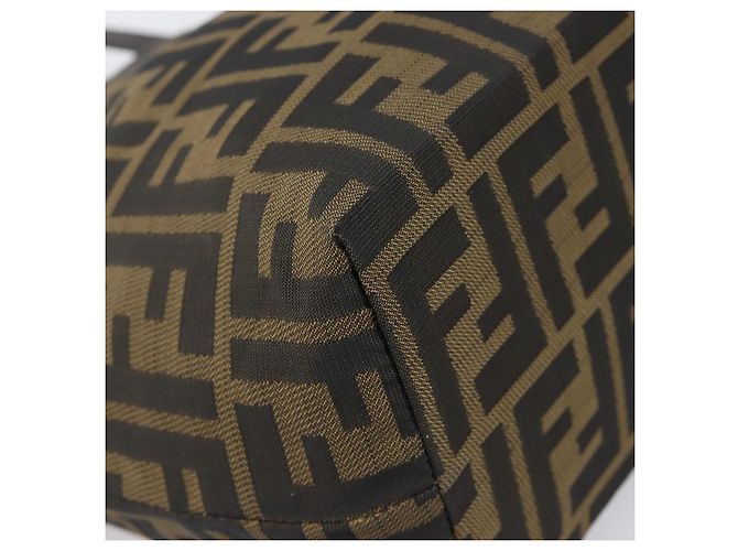 FENDI Zucca Canvas Handtasche Schwarz Braun Auth 204154 - Ansicht 14