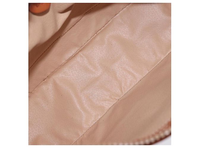 Céline Borsa a mano CELINE Macadam PVC Pelle Beige Tono Oro Auth ka6244A - vista 11