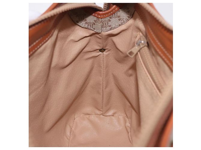 Céline Borsa a mano CELINE Macadam PVC Pelle Beige Tono Oro Auth ka6244A - vista 19