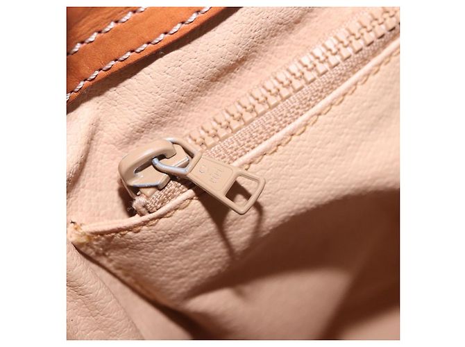 Céline Borsa a mano CELINE Macadam PVC Pelle Beige Tono Oro Auth ka6244A - vista 20