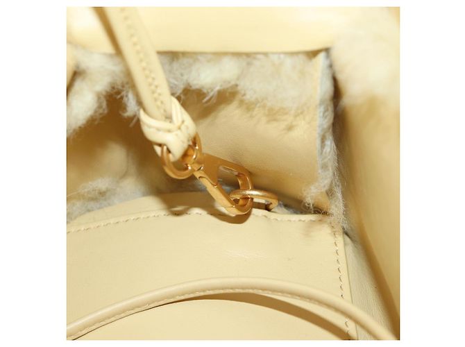 Sac à main BOTTEGA VENETA en laine beige Auth 203144M - vue 10