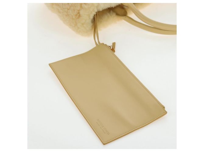 Sac à main BOTTEGA VENETA en laine beige Auth 203144M - vue 18