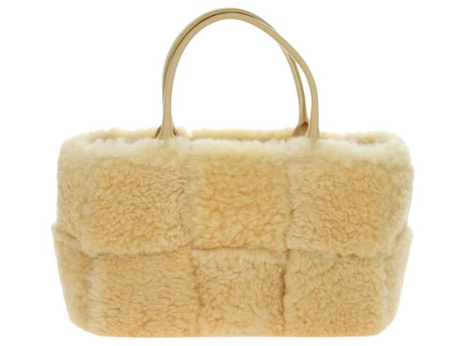 Sac à main BOTTEGA VENETA en laine beige Auth 203144M - vue 2