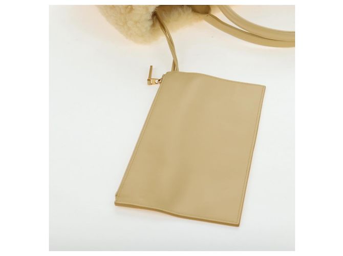 Sac à main BOTTEGA VENETA en laine beige Auth 203144M - vue 20