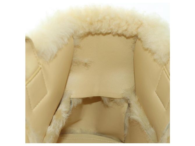 Sac à main BOTTEGA VENETA en laine beige Auth 203144M - vue 23