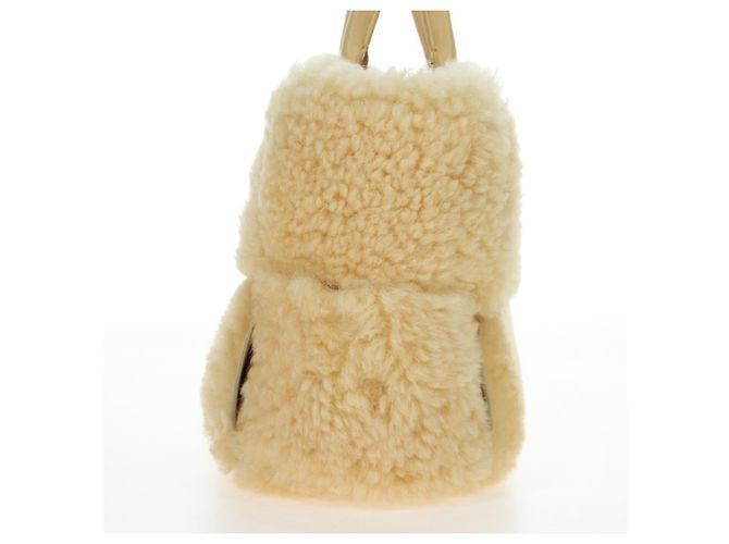 Sac à main BOTTEGA VENETA en laine beige Auth 203144M - vue 3