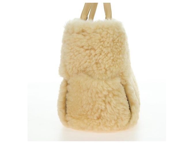 Sac à main BOTTEGA VENETA en laine beige Auth 203144M - vue 4