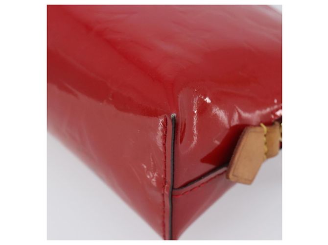 LOUIS VUITTON Monogram Vernis Pochette Cosmetic PM Pouch Red M90172 Auth ar14182 Rosso - vista 15