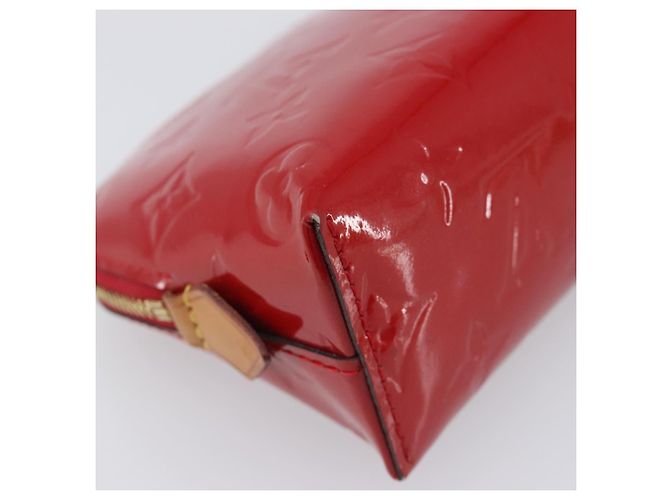 LOUIS VUITTON Monogram Vernis Pochette Cosmetic PM Pouch Red M90172 Auth ar14182 Rosso - vista 16