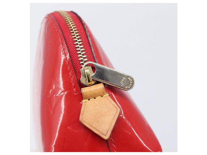 LOUIS VUITTON Monogram Vernis Pochette Cosmetic PM Pouch Red M90172 Auth ar14182 Rosso - vista 17