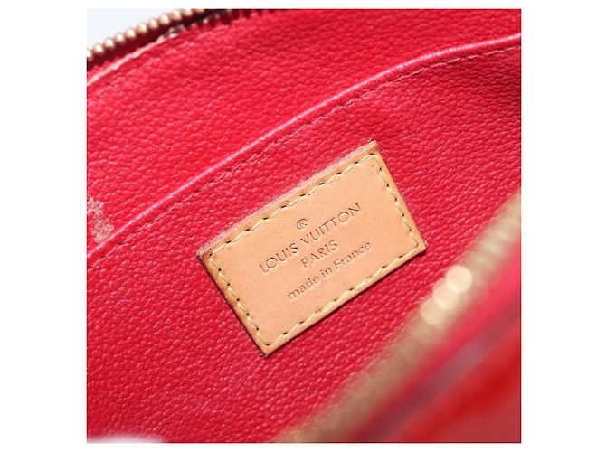 LOUIS VUITTON Monogram Vernis Pochette Cosmetic PM Pouch Red M90172 Auth ar14182 Rosso - vista 18