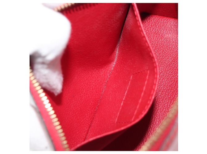 LOUIS VUITTON Monogram Vernis Pochette Cosmetic PM Pouch Red M90172 Auth ar14182 Rosso - vista 21