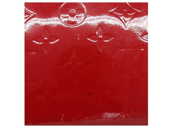 LOUIS VUITTON Monogram Vernis Pochette Cosmetic PM Pouch Red M90172 Auth ar14182 Rosso - vista 3