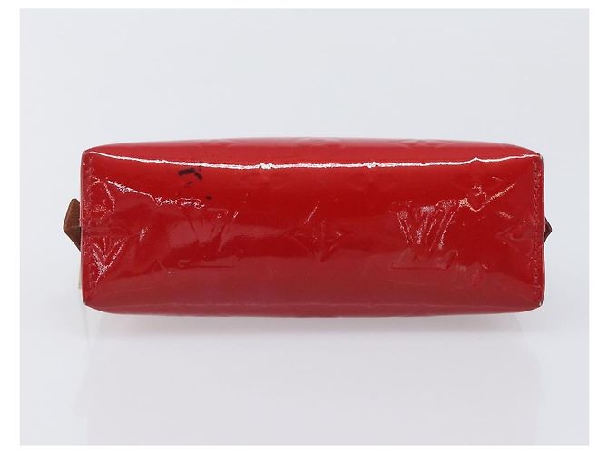 LOUIS VUITTON Monogram Vernis Pochette Cosmetic PM Pouch Red M90172 Auth ar14182 Rosso - vista 7