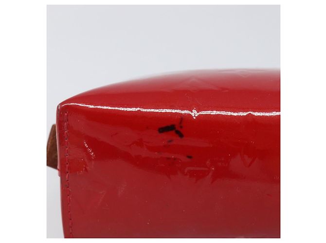 LOUIS VUITTON Monogram Vernis Pochette Cosmetic PM Pouch Red M90172 Auth ar14182 Rosso - vista 8