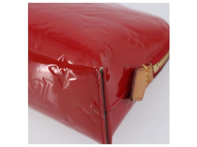 LOUIS VUITTON Monogram Vernis Pochette Cosmetic PM Pouch Red M90172 Auth ar14182 Rosso - vista 9