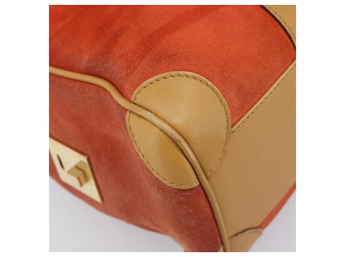 Borsa GUCCI Suede Orange Tono Oro 000 0851 Auth SW2761 Arancione - vista 14